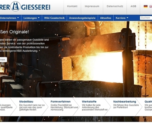 Screenshot WordPress Website Esterer Gießerei GbmH