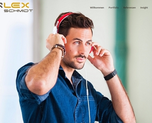 Screenshot WordPress Website Airlex für Referenz Website für ein Model